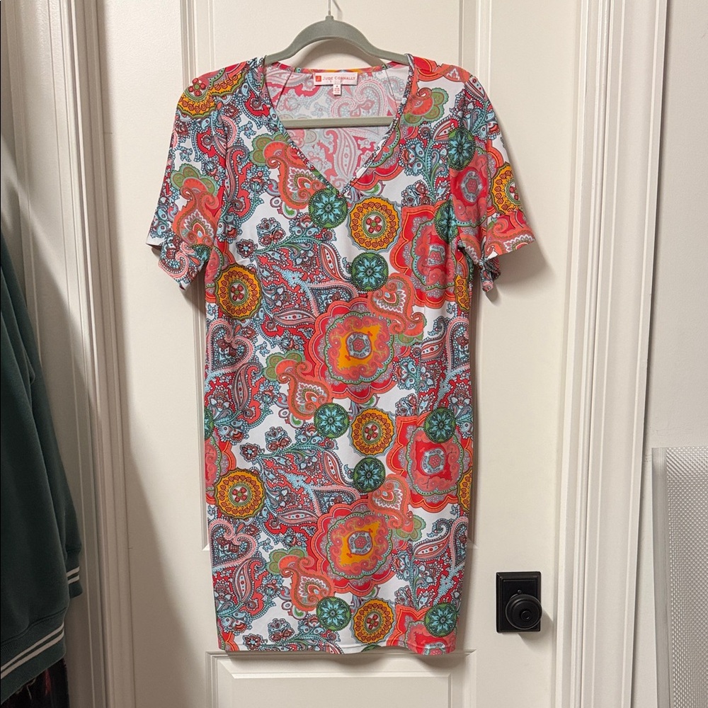 Jude Connally Multicolor Paisley Short Sleeve dress